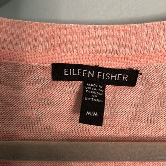 Eileen Fisher V-Neck Linen Box Top - Picture 5 of 8